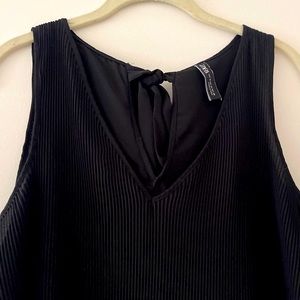 Black Zara top with cool tie back